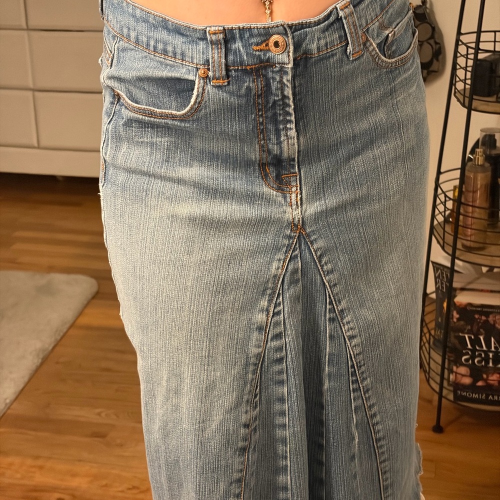 Vintage Denim A-Line Skirt